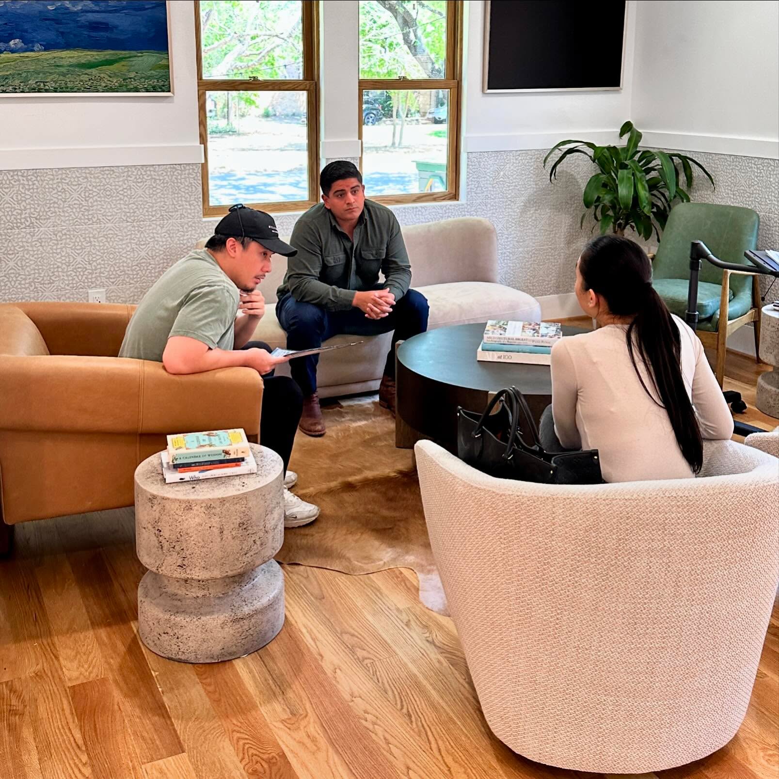 Homebuyers consult with the Blink Team at Blink Lending Office - Houston, TX src=